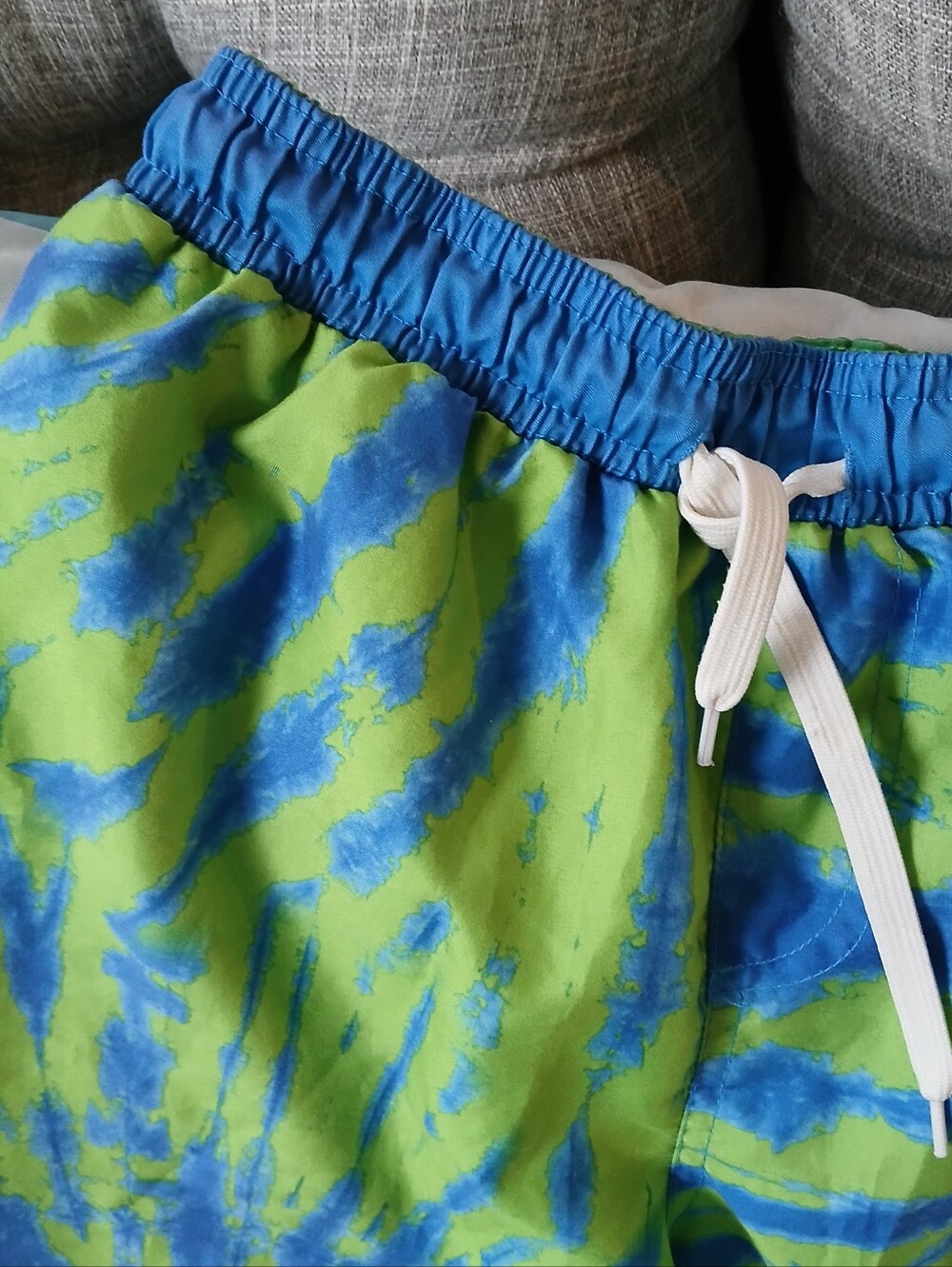 Sea Life Co. Swim Trunks Boys Sz L Blue Green Tie Dye - Picture 2 of 9
